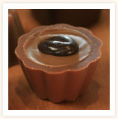 Cappucchino ganache in small round cups