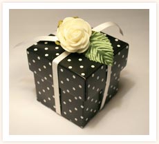 Black Polka Dot Wedding Favour