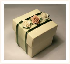 3 Roses on Wide Ribbon