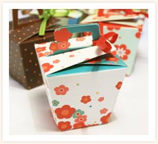 Set of 6 Mini Panattone Favour Boxes