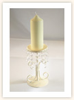 Pillar Candle on Vintage Holder