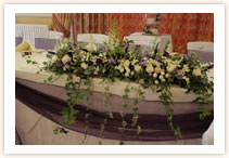 Organza Swags with Flowers