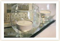 Mirror Plate with Tea Light